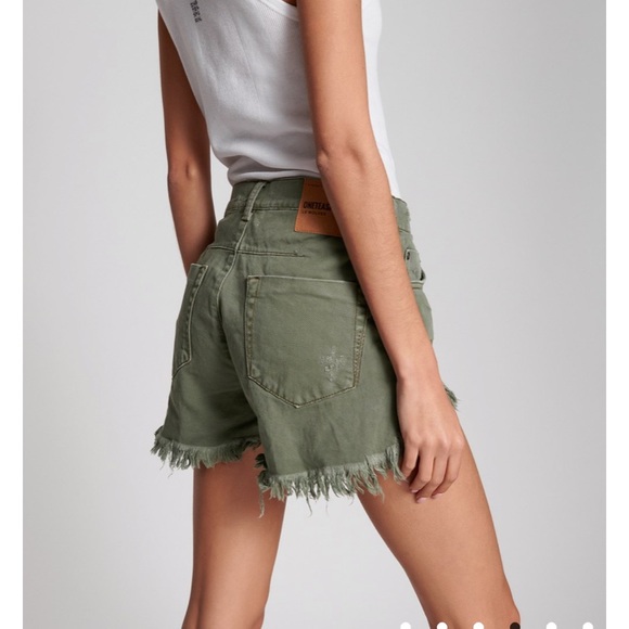 ONE TEASPOON Les Wolves Denim Shorts - Khaki - Picture 5 of 8